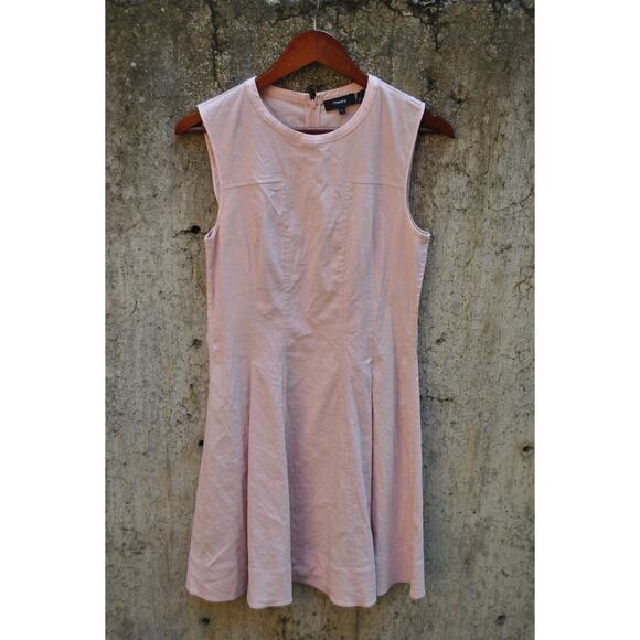Theory Pale Pink Sleeveless Fit & Flare Dress – Size 8 - Picture 1 of 4